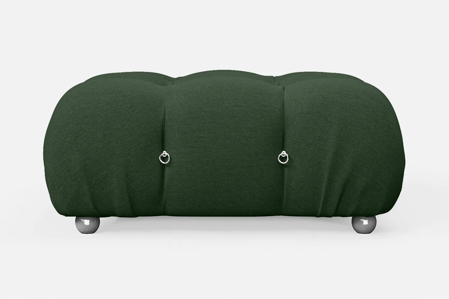 Varese Ottoman Forest Green Linen Fabric Large