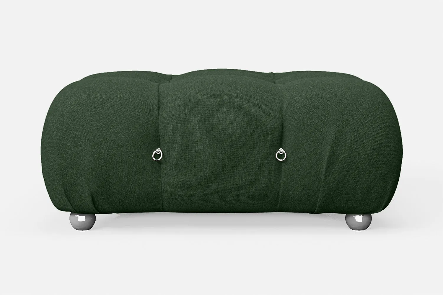 Varese Ottoman Forest Green Linen Fabric Large