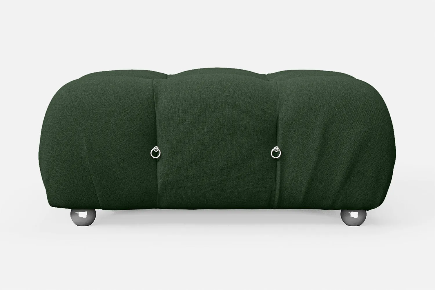 Varese Ottoman Forest Green Linen Fabric Large