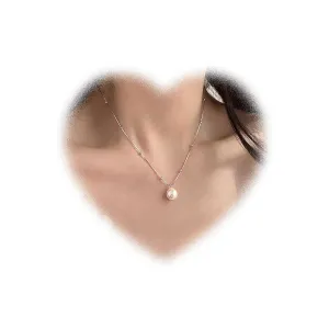 W WEILIRIAN Bohemian Pearl Pendant Necklace for Teen Girls Pearl Bead Necklace Choker Silver Satellite Bead Necklace Chain Pearl Wedding Necklace Jewelry for Women Gifts