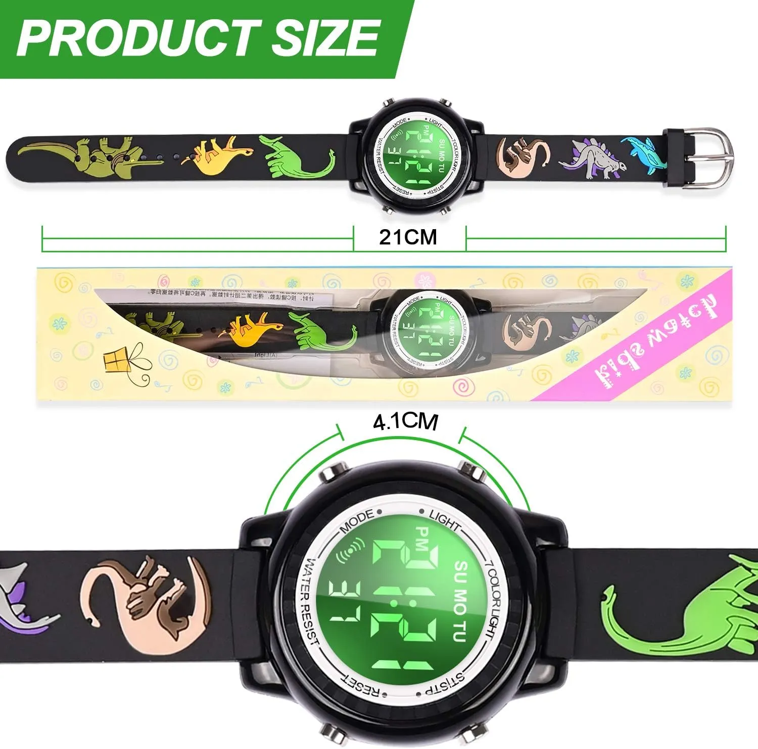 Waterproof LED Kids Watches with Alarm - Kids Toys Gifts for Girls Age 3-10