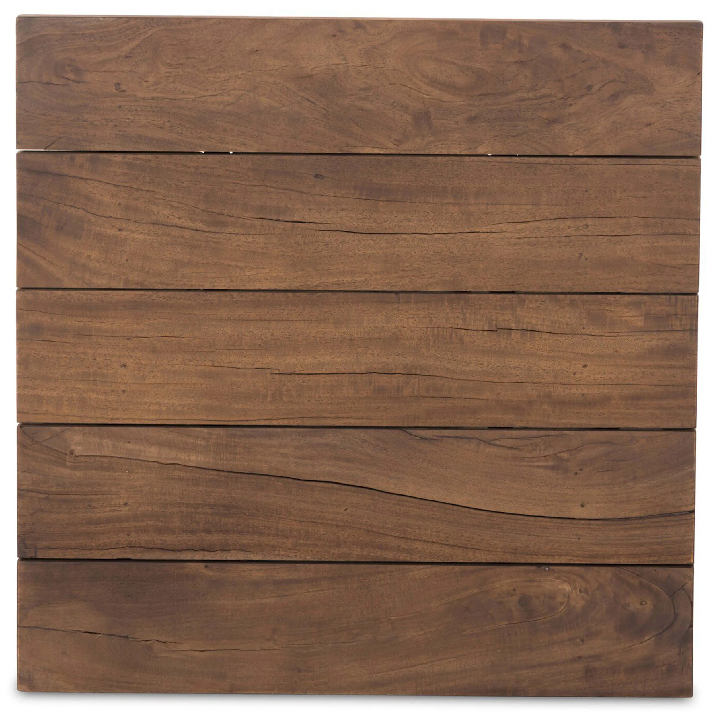 Wide Plank End Table, Warm Brown
