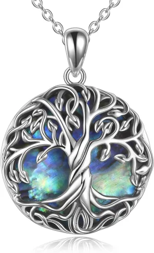 WINNICACA Mothers Day Gifts for Mom Tree of Life Necklace 925 Sterling Silver Family Tree Necklace Dainty Pendant Irish Jewelry Birthday Gifts for Women Mom Wife Grandma
