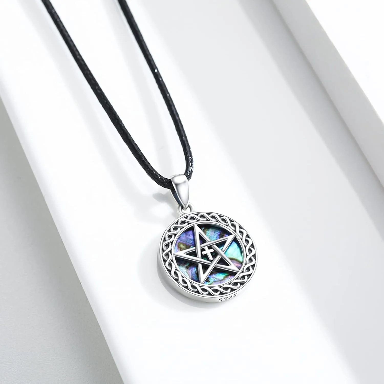 Witchcraft Necklace for Women 925 Sterling Silver Pentagram/Triple Moon Goddess Pendant Necklace Amulet Jewelry Witchcraft Jewelry Gift for Women