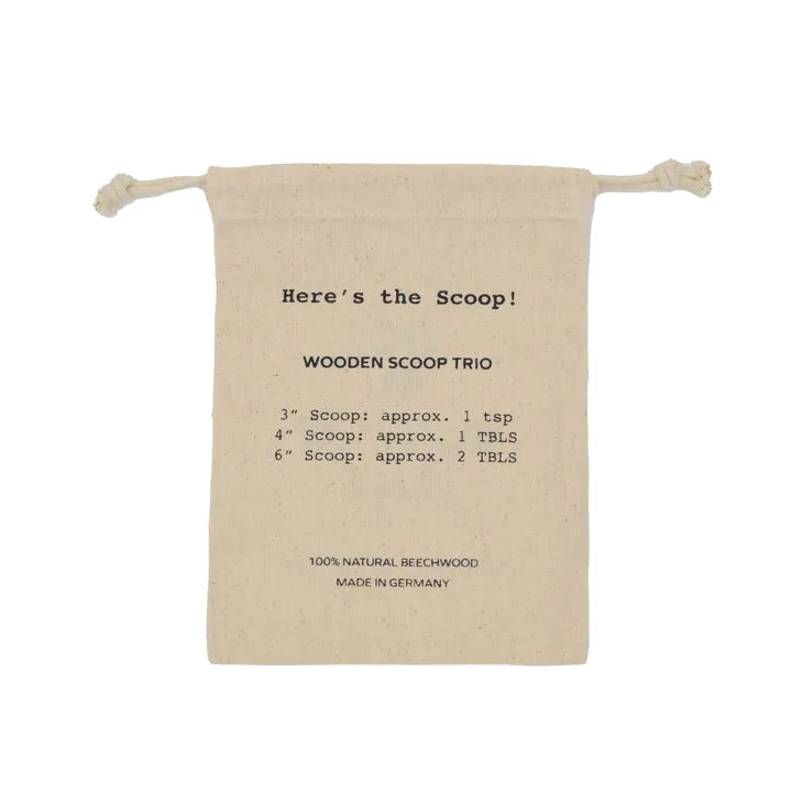 Wooden Scoop Trio
