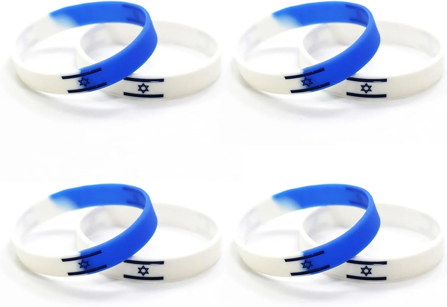 YANCHUN 8 Pcs Israel Silicone Bracelets for Men I Stand with Israel Bracelet Israel Rubber Bracelet Israel Flag Bracelet Support Israel Bracelet Jewelry Gift for Men Women Teens