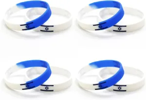 YANCHUN 8 Pcs Israel Silicone Bracelets for Men I Stand with Israel Bracelet Israel Rubber Bracelet Israel Flag Bracelet Support Israel Bracelet Jewelry Gift for Men Women Teens